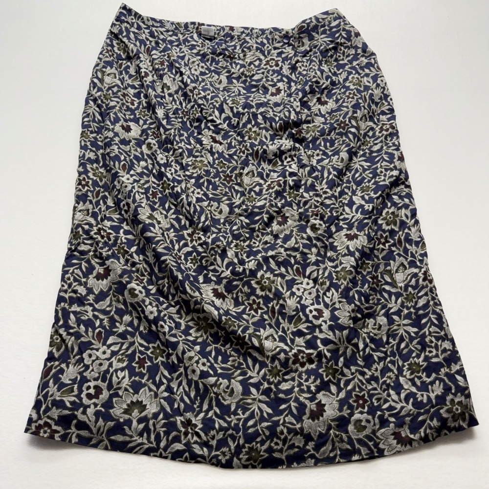 Rena Rowan Skirt 22W Multi Road to Morocco Floral Midi Rayon Wool‎ Blend NWT VTG